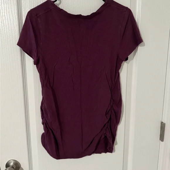 Isabel Maternity by Ingrid & Isabel Women's Purple V-Neck Top - Picture 3 of 3